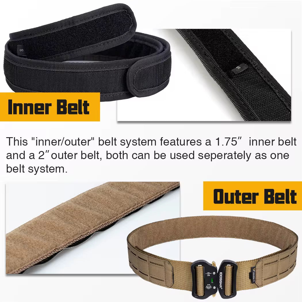 Two piece belts