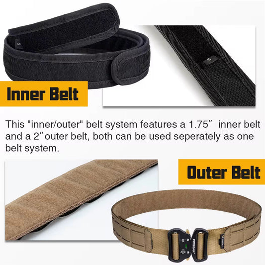Two piece belts
