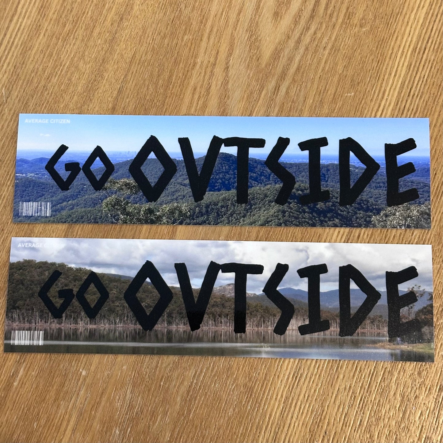 GO OVTSIDE bumper stickah